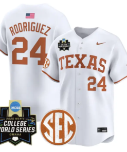 Adrian Rodriguez Jersey #24 Texas Longhorns 2026 World Series Stitched by My Store