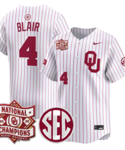 Alec Blair Jersey #4 Oklahoma 2026 National Champions Patch Stitched by My Store