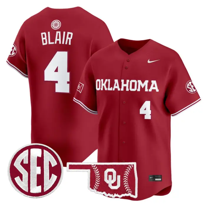 Alec Blair Jersey #4 Oklahoma Sooners Baseball 2026 Vapor Stitched 1 Alec Blair Jersey #4 Oklahoma Sooners Baseball 2026 Vapor Stitched by My Store