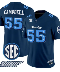 Amare Campbell Jersey #55 Tennessee Vols Music City Edition Stitched by My Store NCAA Football Jerseys
