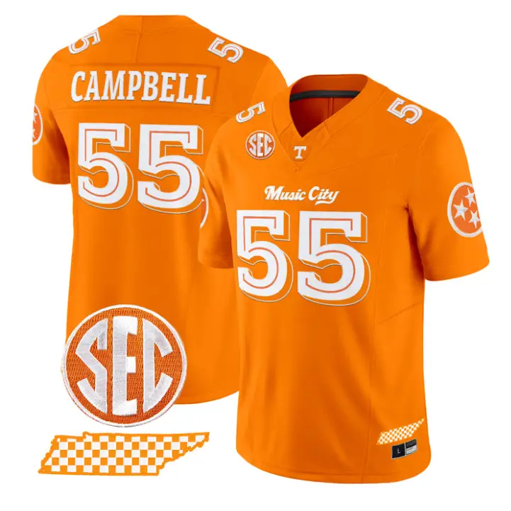 Amare Campbell Jersey #55 Tennessee Vols Music City Edition Stitched 3 Amare Campbell Jersey #55 Tennessee Vols Music City Edition Stitched by My Store NCAA Football Jerseys