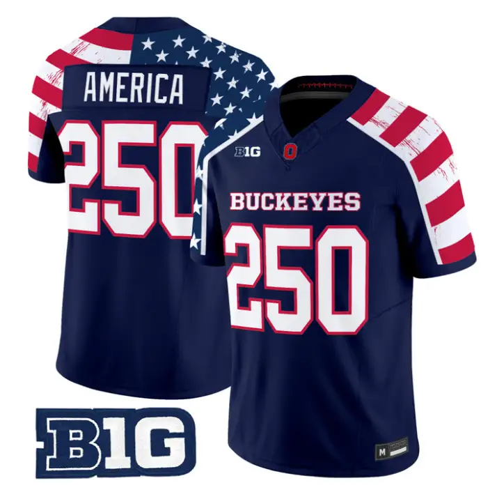 America Jersey #250 Ohio State America 250 Edition Vapor Limited Stitched 1 Bo Jackson Jersey #25 Ohio State America 250 Edition Vapor Limited Stitched by My Store NCAA Football Jerseys