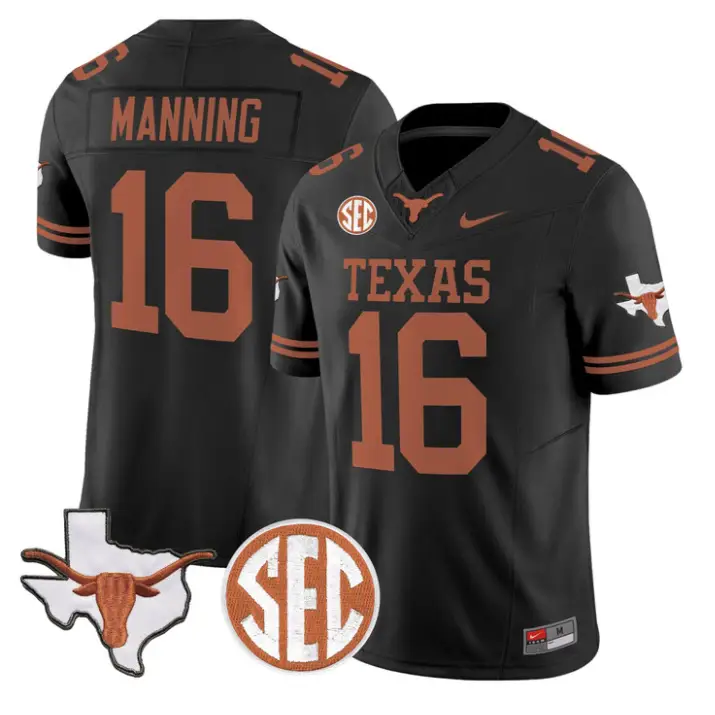 Arch Manning Jersey #16 Texas Longhorns 2026 SEC Patch Stitched 2 Arch Manning Jersey #16 Texas Longhorns 2026 SEC Patch Stitched by My Store NCAA Football Jerseys