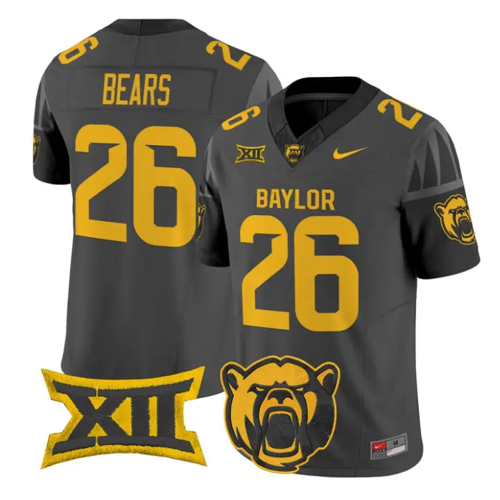 Bears Jersey #26 Baylor Bears 2026 Vapor Limited Stitched 1 Bears Jersey #26 Baylor Bears 2026 Vapor Limited Stitched by My Store NCAA Football Jerseys