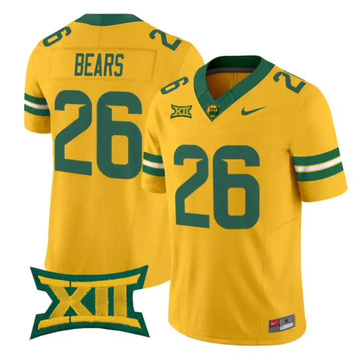 Bears Jersey #26 Baylor Bears 2026 Vapor Limited Stitched 3 Bears Jersey #26 Baylor Bears 2026 Vapor Limited Stitched by My Store NCAA Football Jerseys