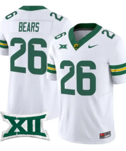 Bears Jersey #26 Baylor Bears 2026 Vapor Limited Stitched 12 Bears Jersey #26 Baylor Bears 2026 Vapor Limited Stitched by My Store NCAA Football Jerseys