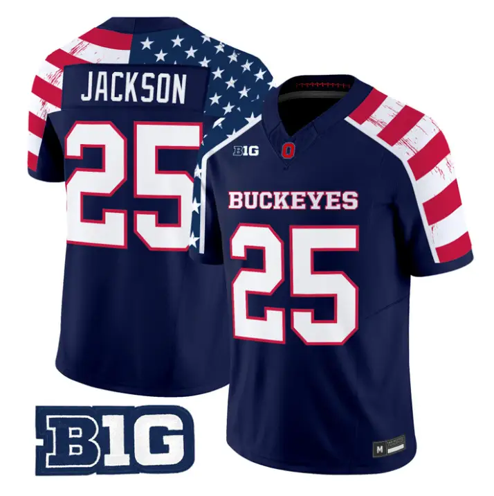 Bo Jackson Jersey #25 Ohio State America 250 Edition Vapor Limited Stitched 1 Bo Jackson Jersey #25 Ohio State America 250 Edition Vapor Limited Stitched by My Store NCAA Football Jerseys
