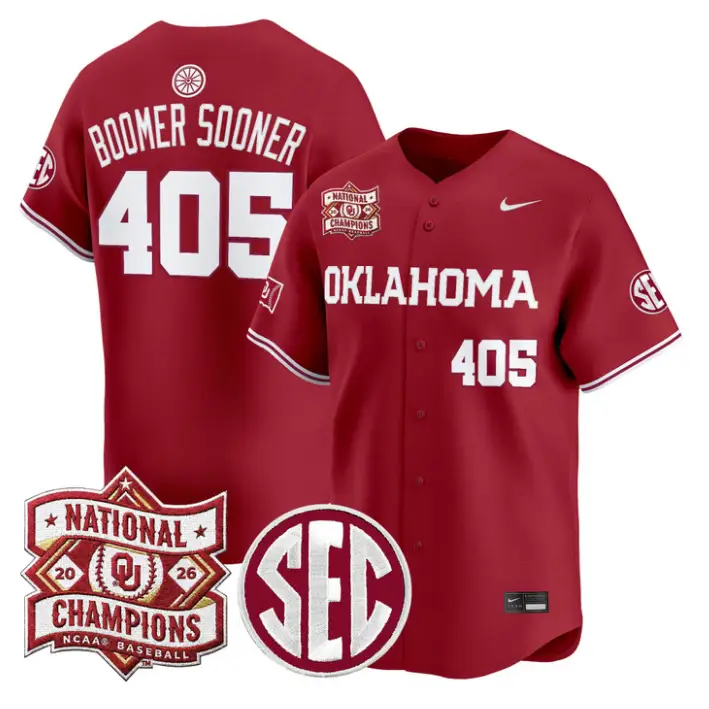 Boomer Sooner Jersey #405 Oklahoma 2026 National Champions Patch Stitched 1 Boomer Sooner Jersey #405 Oklahoma 2026 National Champions Patch Stitched by My Store
