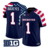 Buckeyes Jersey #1 Ohio State America 250 Edition Limited Stitched by My Store NCAA Football Jerseys