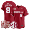 Camden Johnson Jersey #9 Oklahoma 2026 National Champions Patch Stitched by My Store