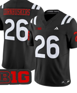 Cornhuskers Jersey #26 Nebraska Cornhuskers 2026 Vapor Limited Stitched by My Store NCAA Football Jerseys