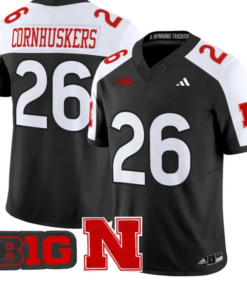 Cornhuskers Jersey #26 Nebraska Cornhuskers 2026 Vapor Limited Stitched by My Store NCAA Football Jerseys