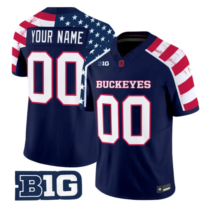 Custom Ohio State Buckeyes Jersey America 250 Edition Vapor Limited Stitched 1 Custom Ohio State Buckeyes Jersey America 250 Edition Vapor Limited Stitched by My Store NCAA Football Jerseys