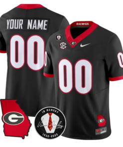Custom Georgia Bulldogs Jersey 2026 Georgia Map Vince Dooley Stitched by My Store NCAA Football Jerseys