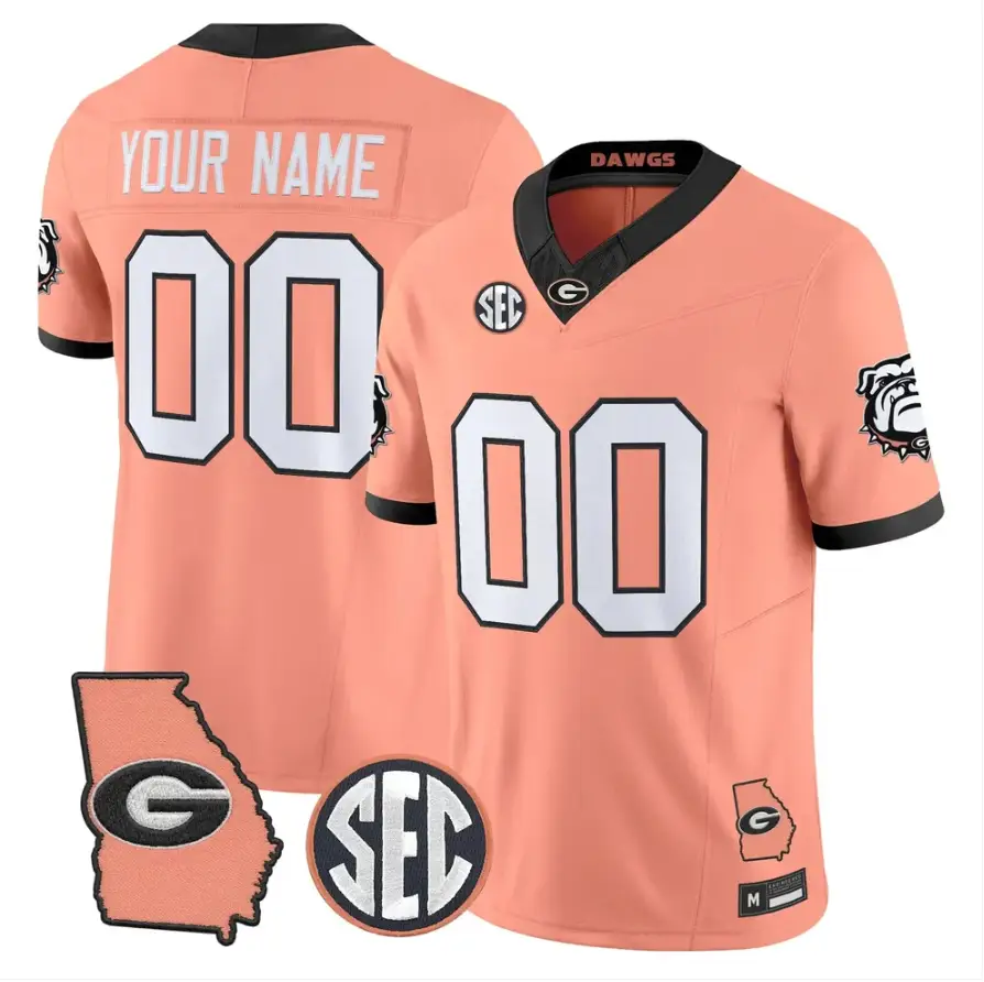 Custom Georgia Bulldogs Jersey Name, Number 2026 The Big Peach Stitched by My Store NCAA Football Jerseys