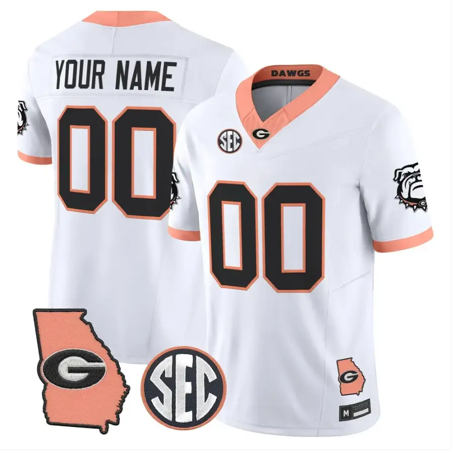 Custom Georgia Bulldogs Jersey Name, Number 2026 The Big Peach Stitched by My Store NCAA Football Jerseys