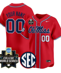 Custom Ole Miss Jersey 2026 World Series Vapor Premier Stitched by My Store