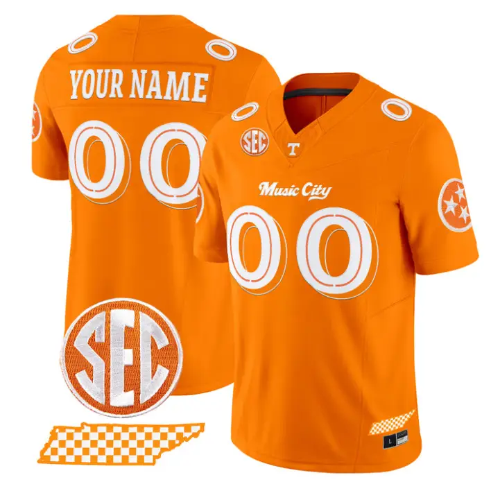 Custom Tennessee Vols Jersey Music City Edition Limited Stitched 3 Custom Tennessee Vols Jersey Music City Edition Limited Stitched by My Store NCAA Football Jerseys