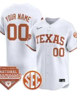 Custom Texas Longhorns Jersey 2026 Back-To-Back World SeriesChampions by My Store