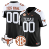 Custom Texas Longhorns Jersey 2026 Map and SEC Patch Stitched by My Store NCAA Football Jerseys