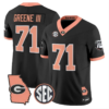 Earnest Greene III Jersey #71 Georgia Bulldogs 2026 The Big Peach Stitched by My Store NCAA Football Jerseys