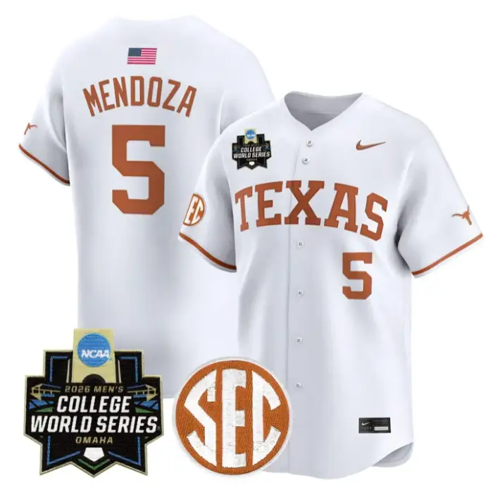 Ethan Mendoza Jersey #5 Texas Longhorns 2026 World Series Vapor Stitched by My Store