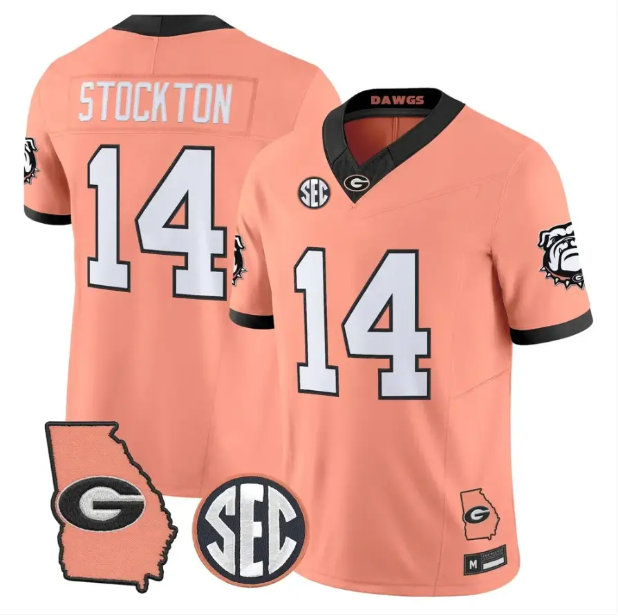 Gunner Stockton Jersey #14 Georgia Bulldogs 2026 The Big Peach Stitched 3 Gunner Stockton Jersey #14 Georgia Bulldogs 2026 The Big Peach Stitched by My Store NCAA Football Jerseys