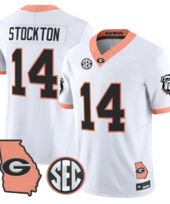 Gunner Stockton Jersey #14 Georgia Bulldogs 2026 The Big Peach Stitched 8 Gunner Stockton Jersey #14 Georgia Bulldogs 2026 The Big Peach Stitched by My Store NCAA Football Jerseys