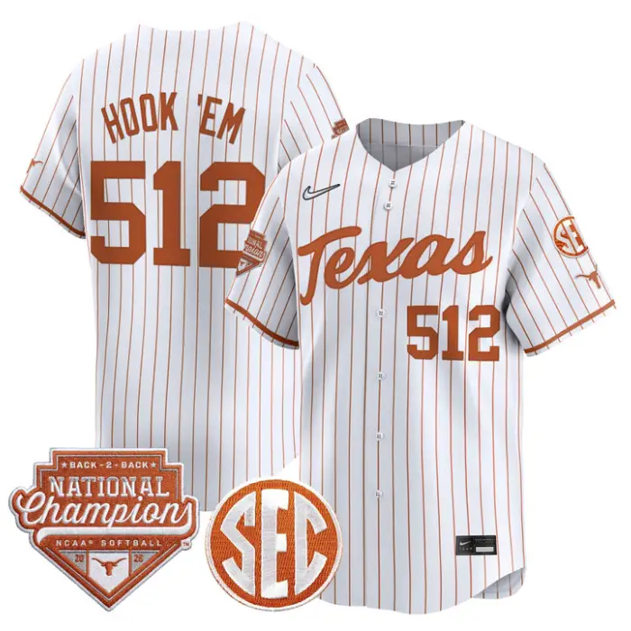 Hook 'Em Jersey #512 Texas 2026 Back-To-Back World SeriesChampions 4 Hook 'Em Jersey #512 Texas 2026 Back-To-Back World SeriesChampions by My Store