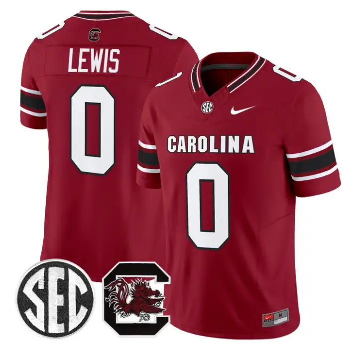 Iveon Lewis Jersey #0 South Carolina Gamecocks 2026 Stitched 4 Iveon Lewis Jersey #0 South Carolina Gamecocks 2026 Stitched by My Store NCAA Football Jerseys