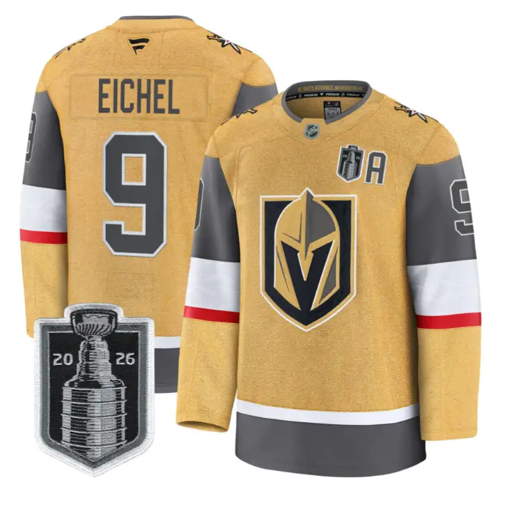 Jack Eichel Jersey #9 Vegas Golden Knights 2026 Stanley Cup Stitched 1 Jack Eichel Jersey #9 Vegas Golden Knights 2026 Stanley Cup Stitched by Hockey David
