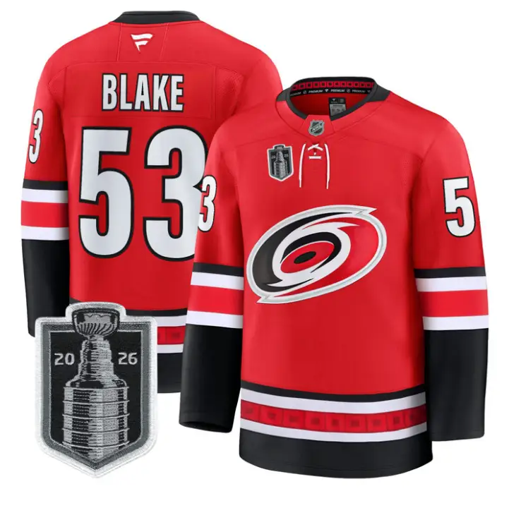 Jackson Blake Jersey #53 Carolina Hurricanes 2026 Stanley Cup Stitched by Hockey David