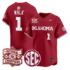 Jason Walk Jersey #1 Oklahoma 2026 National Champions Patch Stitched by My Store