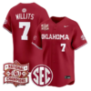 Jaxon Willits Jersey #7 Oklahoma 2026 National Champions Patch Stitched by My Store