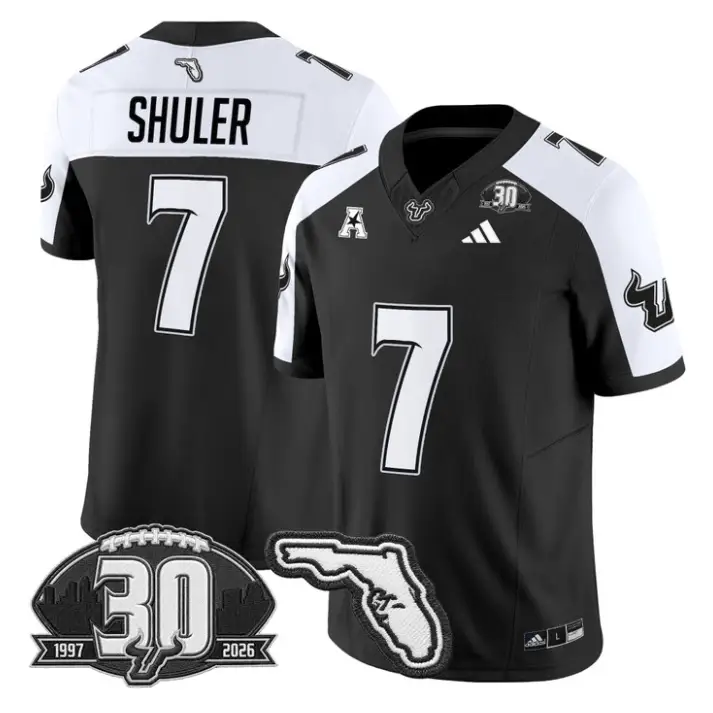Jhalyn Shuler Jersey #7 South Florida Bulls 30th Patch Limited Stitched 1 Jhalyn Shuler Jersey #7 South Florida Bulls 30th Patch Limited Stitched by My Store NCAA Football Jerseys