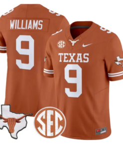 Jonah Williams Jersey #9 Texas Longhorns 2026 SEC Patch Stitched 9 Jonah Williams Jersey #9 Texas Longhorns 2026 SEC Patch Stitched by My Store NCAA Football Jerseys