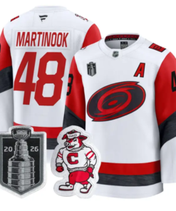 Jordan Martinook Jersey #48 Carolina Hurricanes 2026 Stanley Cup Stitched by Hockey David