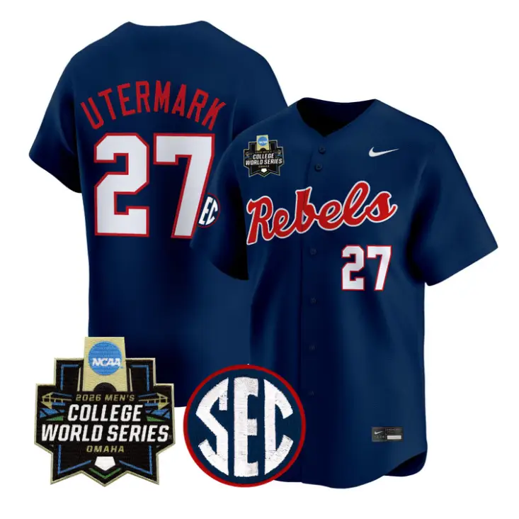Judd Utermark Jersey #27 Ole Miss 2026 World Series Vapor Stitched by My Store