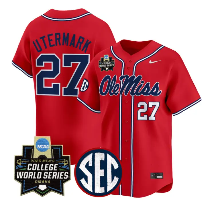 Judd Utermark Jersey #27 Ole Miss 2026 World Series Vapor Stitched by My Store
