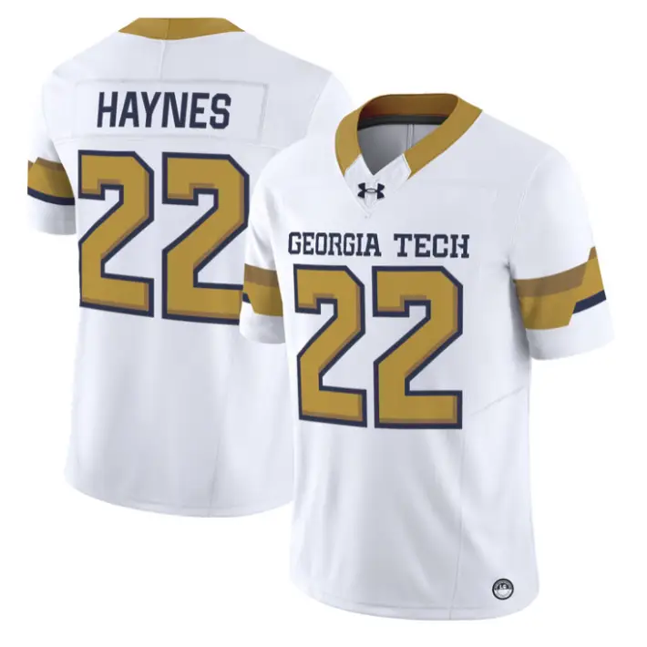 Justice Haynes Jersey #22 Georgia Tech Yellow Jackets 2026 Limited Stitched by My Store NCAA Football Jerseys