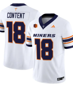 Justin Content Jersey #18 UTEP Miners 2016 Vapor Limited Stitched by My Store NCAA Football Jerseys