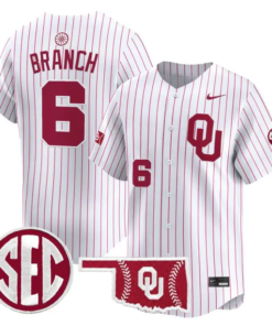 Kyle Branch Jersey #6 Oklahoma Sooners Baseball 2026 Vapor Stitched by My Store