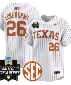 Longhorns Jersey #26 Texas Longhorns 2026 World Series Stitched by My Store