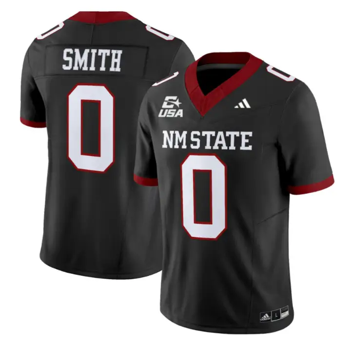 Lorenzo Smith Jersey #0 New Mexico State 2026 Vapor Limited Stitched 1 Lorenzo Smith Jersey #0 New Mexico State 2026 Vapor Limited Stitched by My Store NCAA Football Jerseys