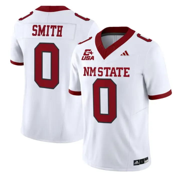 Lorenzo Smith Jersey #0 New Mexico State 2026 Vapor Limited Stitched 3 Lorenzo Smith Jersey #0 New Mexico State 2026 Vapor Limited Stitched by My Store NCAA Football Jerseys