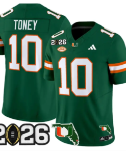 Malachi Toney Jersey #10 Miami Hurricanes 2026 CFP Final Patch Stitched 9 Malachi Toney Jersey #10 Miami Hurricanes 2026 CFP Final Patch Stitched by My Store NCAA Football Jerseys