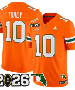 Malachi Toney Jersey #10 Miami Hurricanes 2026 CFP Final Patch Stitched 11 Malachi Toney Jersey #10 Miami Hurricanes 2026 CFP Final Patch Stitched by My Store NCAA Football Jerseys