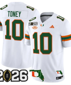 Malachi Toney Jersey #10 Miami Hurricanes 2026 CFP Final Patch Stitched 12 Malachi Toney Jersey #10 Miami Hurricanes 2026 CFP Final Patch Stitched by My Store NCAA Football Jerseys