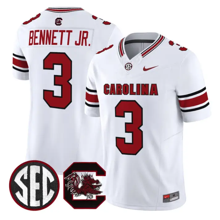 Mazeo Bennett Jr Jersey #3 South Carolina Gamecocks 2026 Limited Stitched by My Store NCAA Football Jerseys