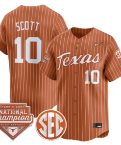 Mia Scott Jersey #10 Texas 2026 Back-To-Back World SeriesChampions by My Store